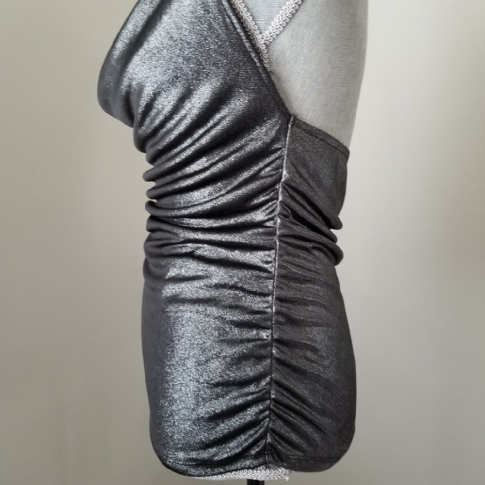 Express shimmer halter cowl cami Small NWT - Picture 3 of 5